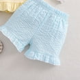 thumbnail image 5 of TOWED22 Toddler Baby Girl Clothing 2pcs Sets Ruffle Trim Top Tee + Elastic Waist Shorts Cute Summer Outfits Cotton Shirt(Light Yellow,18-24 M), 5 of 7
