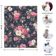 thumbnail image 4 of Pioneer Flower Floral Print Pattern Blanket,Comfortable Soft Lamb Wool Throw Blanket,All Season,Warm Lightweight Blankets for Sofa Bed Couch Living Room Chair,30"x40", 4 of 4