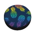 thumbnail image 3 of Easygdp Abstract Bright Pineapple Fruit Retro Automobile Tire Dust Cover, 14-17in Spare Tire Cover Universal Fit for Trailer, Car, Truck, SUV, Jeep - 15 inch, 3 of 9