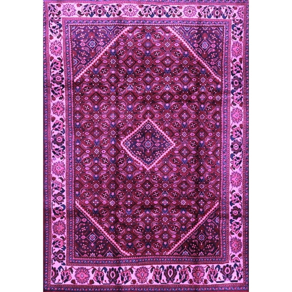 Ahgly Company Indoor Rectangle Persian Purple Traditional Area Rugs, 5' x 7'