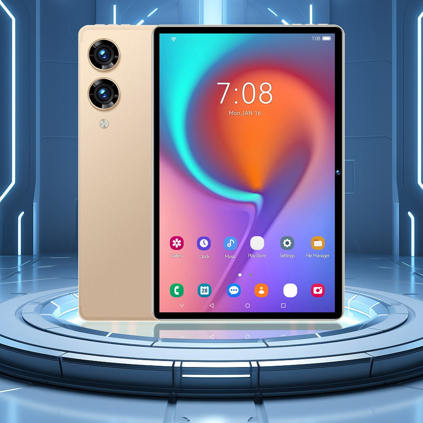 10.1-Inch Android 8.1 Tablet with HD Eye Protection Display, 2GB+32GB, 128GB Expandable, Dual SIM Voice Call, GPS Navigation, 5000mAh Battery