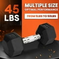 thumbnail image 5 of Yes4All 45 LBS Chrome Grip Encased Hex Dumbbells – Durable Hand Weights with Anti-Slip Design, Perfect for Strength Training and Workouts, 5 of 6