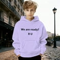 thumbnail image 2 of Boys Graphic Print Hooded Long Sleeve Fleece Pullover – Soft Warm Casual Hoodie Jacket For Kids Youth, Streetwear Activewear Style, Outdoor Play And Daily Wear, 2 of 4