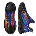 thumbnail image 1 of Zapatillas de deporte de malla con diseño de bandera tie dye, zapatos vulcanizados con plataforma para exteriores, zapatos casuales de diseño creativo para caminar, zapatillas, 1 of 6