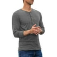thumbnail image 5 of Iceglad Mens Fashion Casual Front Placket Basic Long Sleeve Henley T-Shirts, 5 of 10