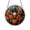 A006- Style F, variant on Hanging Halloween Decorations, Stained Glass Window Hanging, Halloween Window Decorations, Halloween Home Decor, 7.5 Inch Diameter 2D Acrylic Skull Jack-O-Lantern Hanging Ornament