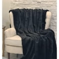thumbnail image 2 of Plutus Black Mink Faux Fur Luxury Throw 90"W x 90"L, 2 of 3