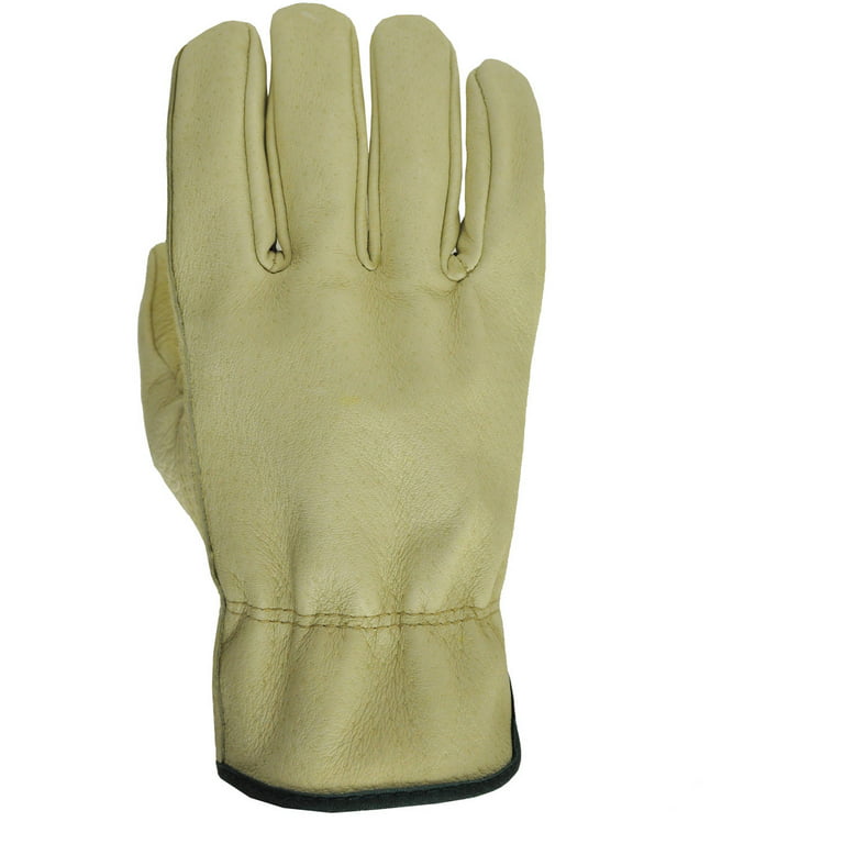 Pigskin Leather Work Gloves, Medium