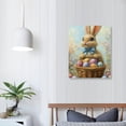 thumbnail image 2 of FCXZI Spring Easter Bunny Wall Art Canvas Prints - Vintage Rabbit Eggs Wall Decor  Canvas Retro Wildflower Field Wall Art Painting Artwork for Bedroom Living Room Playroom Decor  16x20in, 2 of 5