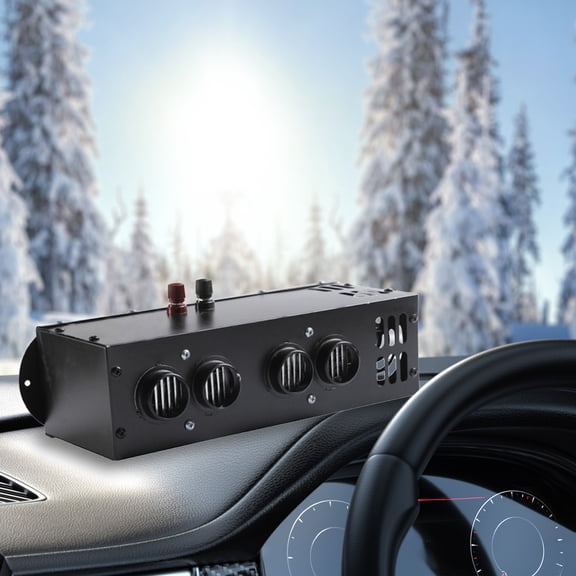 Djunllk Car Heater - 12V Portable Car Heater & Defroster, Plug-in Use, Quick Heating, Twin Draught, Car Gifts for Vehicle SUV Trucks