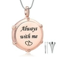 thumbnail image 2 of Personalized Always with Me - Drum Cremation Jewelry for Ashes Urn Necklace Lockets for Human Ashes Pendent for Ashes and Chain, 2 of 7
