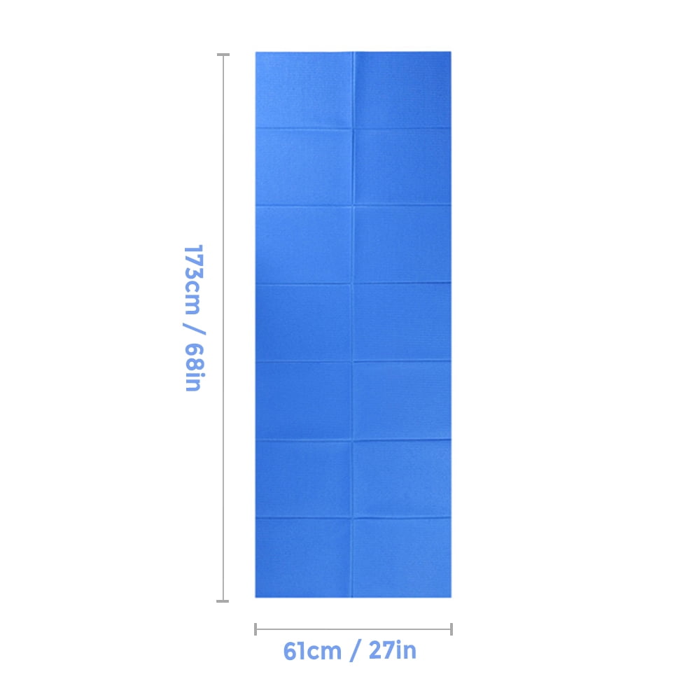 Thin Folding Yoga Mat 68 X 27 Inch 4mm Super Thin PVC Yoga Mat For Beach Park Travel Picnic Pilates