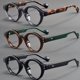 thumbnail image 1 of Gafas de lectura redondas vintage de gran tamaño, paquete de 3 for hombres y mujeres, lectores retro de policarbonato con dioptrías de +1,00 a +4,00, marcos de carey verde marrón negro, 1 of 4