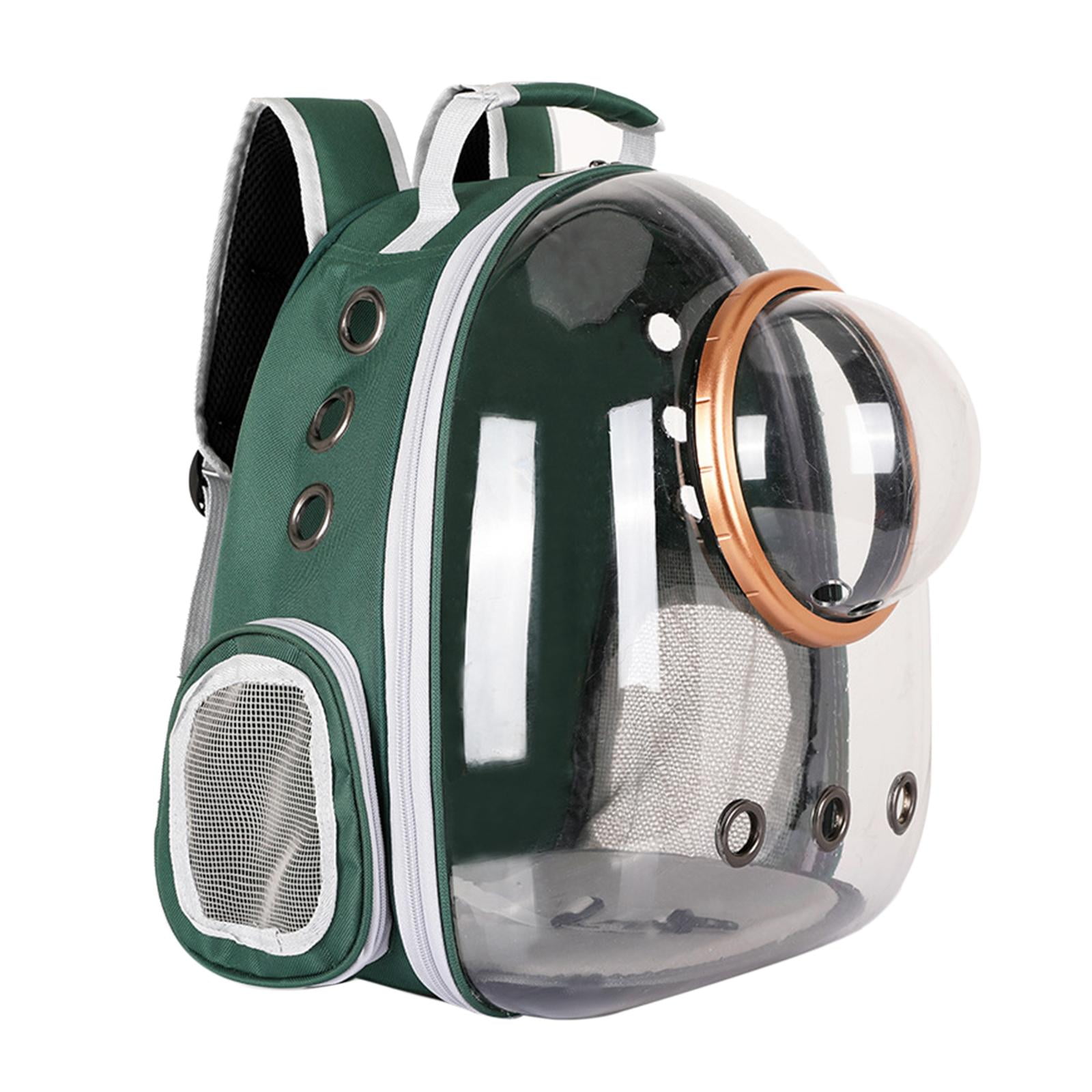 Fzaqwen Cat Dog Carrier Clear Capsule Backpack Travel Sightseeing Knapsack Green
