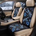 thumbnail image 2 of COEQINE Car Front Seat Cover 2 Pack Quilted Soft Breathable Captain Chair Seat Cover Non-Slip Pet Car Seat Protector Fits for Sedans SUVs Trucks, Blue Dragonfly Flower, 2 of 7