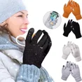thumbnail image 2 of 4 Pares Invierno Guantes De Lana Tejido Touch Tablet Celular, 2 of 8