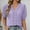 Light Purple, variant on Duojiaj Lace Trim V Neck Puff Sleeve Button Down Blouses Dressy Summer Tees Shirts For Work Casual Women's T-Shirts