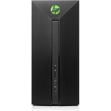 Open Box HP Pavilion Power 580-130 Desktop RYZEN 5 1400 8 1TB HDD RX 580 - BLACK/GREEN