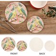 thumbnail image 4 of SKYSONIC 2 pcs Birds Flower Watercolor Pot Holders Trivets, Heat Resistant Trivets,Winter Floral Colorful Cotton Thread Weave Mats for Hot Pads Pans Pot Bowl Teapot, 4 of 7
