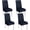 Blue, variant on Chair Covers for Dining Room, Velvet Stretch Chair Cover Removable Universal Dining Chair Protector Washable for Hotel Dining Room Kitchen-Black-Set of 2
