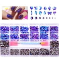 thumbnail image 3 of Diamantes De Imitación Para Uñas, Mezcla De 20 Estilos, Cristales De Diamantes De Imitación, Decoraciones 3D, Piedras De Espalda Plana, Gemas Con Bolígrafo De Punta Para Arte De Uñas Diy 21 Rejillas Yuarrent CE008011-03, 3 of 6