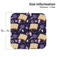 thumbnail image 3 of Pofeuu Lavender Flowers Print Leather Coasters Set of 6, Round Cups Mugs Mat Pad for Home Kitchen Heat Resistant Drink Coasters,Square, 3 of 7