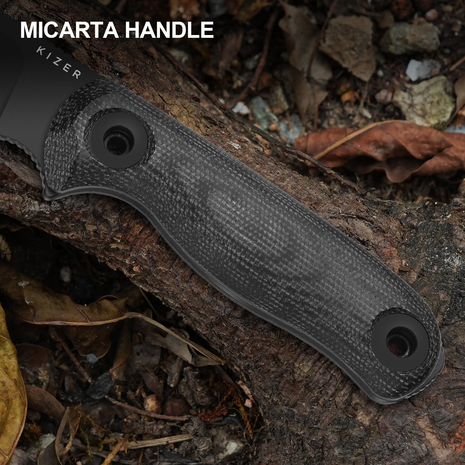 Kizer Drop Bear Fix 3 Fixed Knife 1095 Blade Micarta Handle Medium Size 1101A3