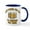 White/Navy Inside, variant on CafePress - I'm Drinking For Three - 11 oz Ceramic Mug - Novelty Coffee Tea Cup