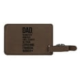 thumbnail image 2 of ThisWear Funny Dad Gifts Dad No Matter How Old Always Be Financial Burden 2-pack Laser Engraved Leatherette Luggage Tags Brown, 2 of 4
