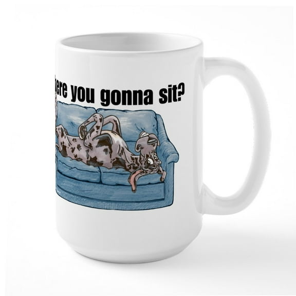 CafePress - Nmrl Where RU Large Mug - 15 oz Ceramic Large White Novelty Mug