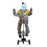 Haunted Hill Farm 5.9 ft Voice & Sound-Sensor Clown on Tricycle Halloween Animatronic, HHTRIBKCLOWN-1FLSA