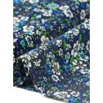 thumbnail image 5 of Agnes Orinda Women's Plus Size Pleated V Neck 3/4 Sleeves Floral Blouse 4X Dark Blue, 5 of 6
