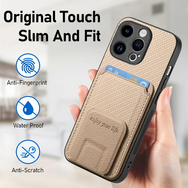 for iPhone 16 Pro Max Back Case, Luxury Ultra Slim Carbon Fiber