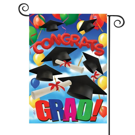DMERBYL Congrats Graduation Garden Flag Celebration Graduate 12.5" x 18"