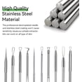 thumbnail image 6 of 15 PCS Blackhead Remover Pimple Popper Tool Kit,Black Head Removal Extractor for Acne Comedone Whitehead Popping Zit Blemish Facial Skin Care Tools with Metal Case, 6 of 7