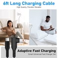 thumbnail image 6 of USB C Wall Charger for iPhone Charger, 2 Pack 20W Fast Charger Type C Charger with 6FT USB C to C Charging Cable, Type C Charger Plug USB C Block Charger Cube fits iPhone 17/16/15, Samsung, Black, 6 of 7