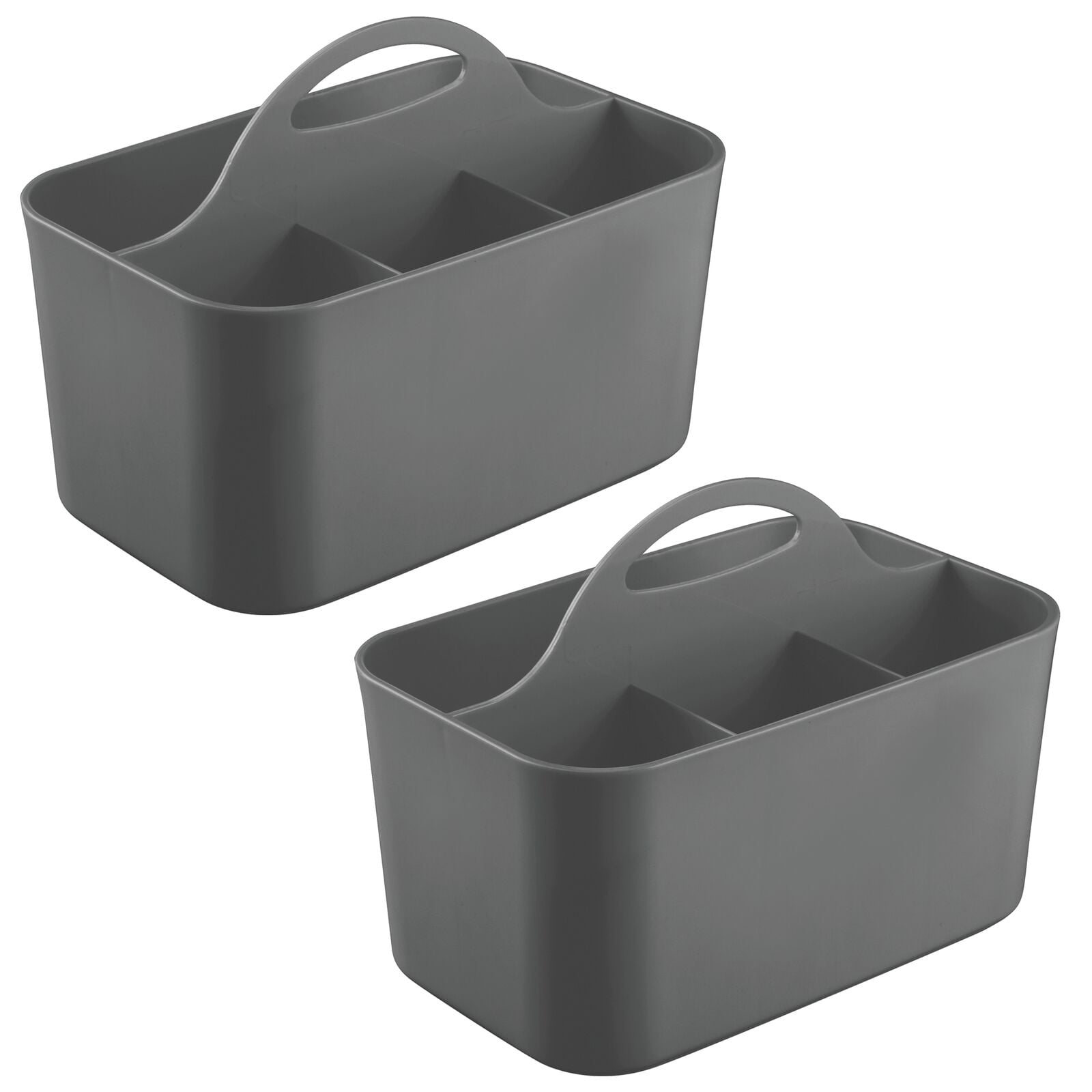 mDesign Plastic Storage Caddy for Desktop Office Supplies, Small, 2