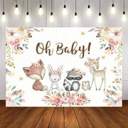 Safari Baby Shower Backdrop Jungle Animals Baby Shower Party Background Woodland Jungle Oh Baby Shower Party Banner Decor