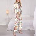 thumbnail image 3 of Picia colorful easter eggs Pattern Women’s Long-Sleeve Sleepwear Set - Soft 2-Piece Loungewear with Pockets, Comfy PJs for Relaxing Nights-Medium, 3 of 7
