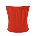thumbnail image 5 of DondPO Ruffled Tube Tops Flowy Strapless Top Strapless Tops For Women Plus Size Y2k Sleeveless Tube Tops Cotton Tube Tops For Women Orange S, 5 of 5