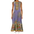 thumbnail image 3 of Summer Saving Wycnly Formal Dresses for Women Vintage Plus Size Swing Tunic Tank Long Dresses with Pocket V-Neck Sleeveless Western Print 2024 Summer Maxi Dress Purple XXL, 3 of 5