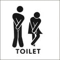 thumbnail image 5 of Hombre Mujer Baño Inodoro WC Hogar Extraíble Etiqueta De La Pared Póster Decoración De La Pared Para Dormitorio Sala De Estar Baño Cocina Ventana Vidrio, 5 of 5