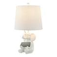 thumbnail image 3 of JONATHAN Y Kairi 21" Modern Shabby Chic Resin/Iron Happy Elephant LED Kids' Table Lamp with Phone Stand, White, JYL4060A, 3 of 7