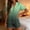 Green, variant on Pajama Sets for Women with Pocket Ombre Short Sleeve Top with Tie Detail Ruffled Hem and Elastic Shorts Color Block Lounge Sets