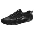 thumbnail image 4 of Rokment Men's Hiking Running Shoes Breathable Mesh Leather Patchwork Slip on Walking Tennis Flat Outdoor Climbing Trekking Fashion Sneakers, 4 of 6