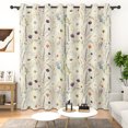 thumbnail image 6 of Lfeey Floral Curtains for Living Room Bedroom 108 Inch Long, Beige, Thermal Insulated Privacy Protection Curtains, 2 Panels, 6 of 7