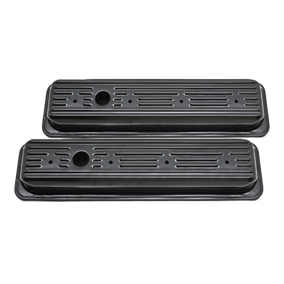 For 1987-00 Chevy GMC 5.0L 5.7L Center Bolt Valve Covers W/ Bolts Black