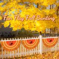 thumbnail image 4 of Thanksgiving Flag Stripe Yard Fence, Hanging Yard Fence, Scalloped Stripe Printed, Canvas Header Eyelets, 47.2 In Diameter, Outdoor Home Decor, Festive Yard Art, Easy Hang, Durable Canvas,, 4 of 6
