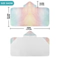 thumbnail image 4 of Yayeee Kids Hooded Towel with Hand Pockets Beach Soft Absorbent Bath Wrap 50 x 23.5 inch, Wavy Striped, 4 of 5