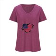 thumbnail image 3 of Camisetas Casuales de las Mujeres Gradiente Día de la Independencia Impreso Cuello Redondo, Blusa de Manga Corta para Diario, Fiesta Y Primavera Verano, 3 of 7
